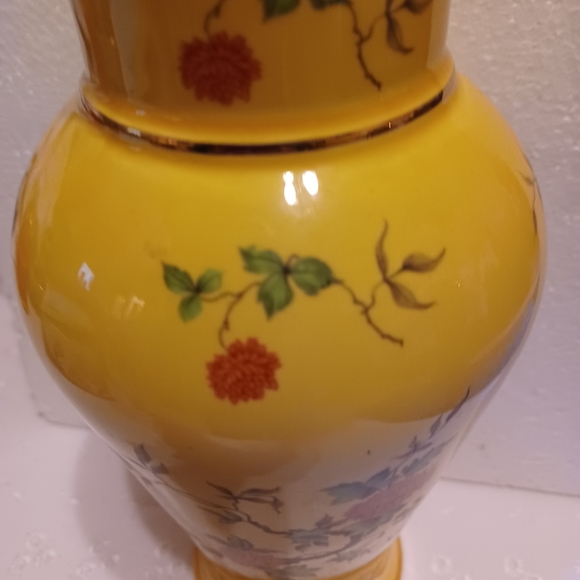HYALYN Pottery Vase #823 Made in Hickory, NC Floral Chinoserie Style - Picture 13 of 14
